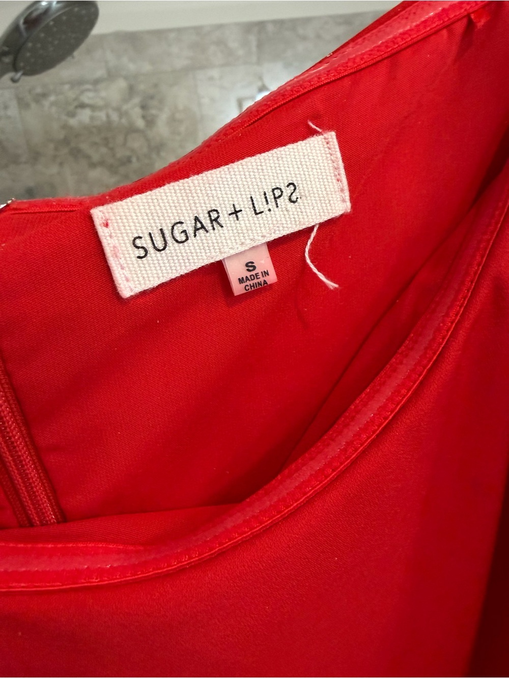 Sugarlips Red One-Shoulder Ruffle Mini Dress - Picture 3 of 5